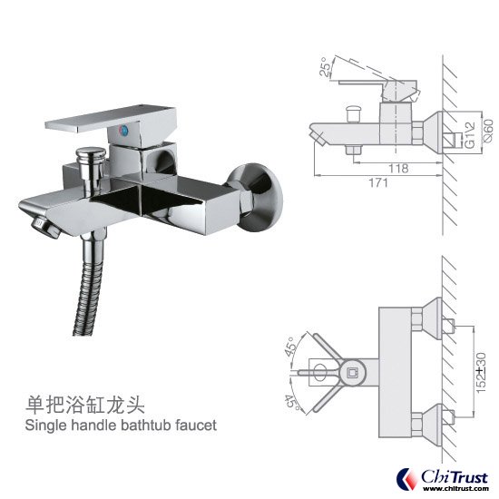 Single handle bathtub faucet CT-FS-12405